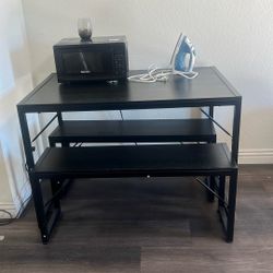 Kitchen Table Microwave And Iron