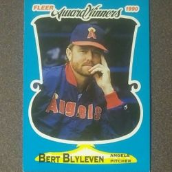 Fleer 1990 Bert Blyleven California Angels #3 Award Winners Pitcher Baseball Card Vintage Collectible Trading Sports MLB Major League