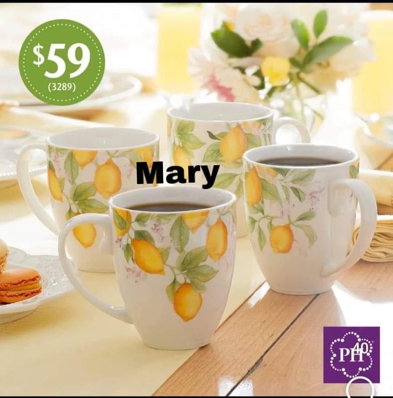 Juego De (4) Tazas Limoncelo Princess House