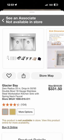 Glacier Bay Zero Radius 33 in. Drop-In 50/50 Double Bowl 18 Gauge Stainless Steel Workstation Kitchen Sink with Spring Neck Faucet