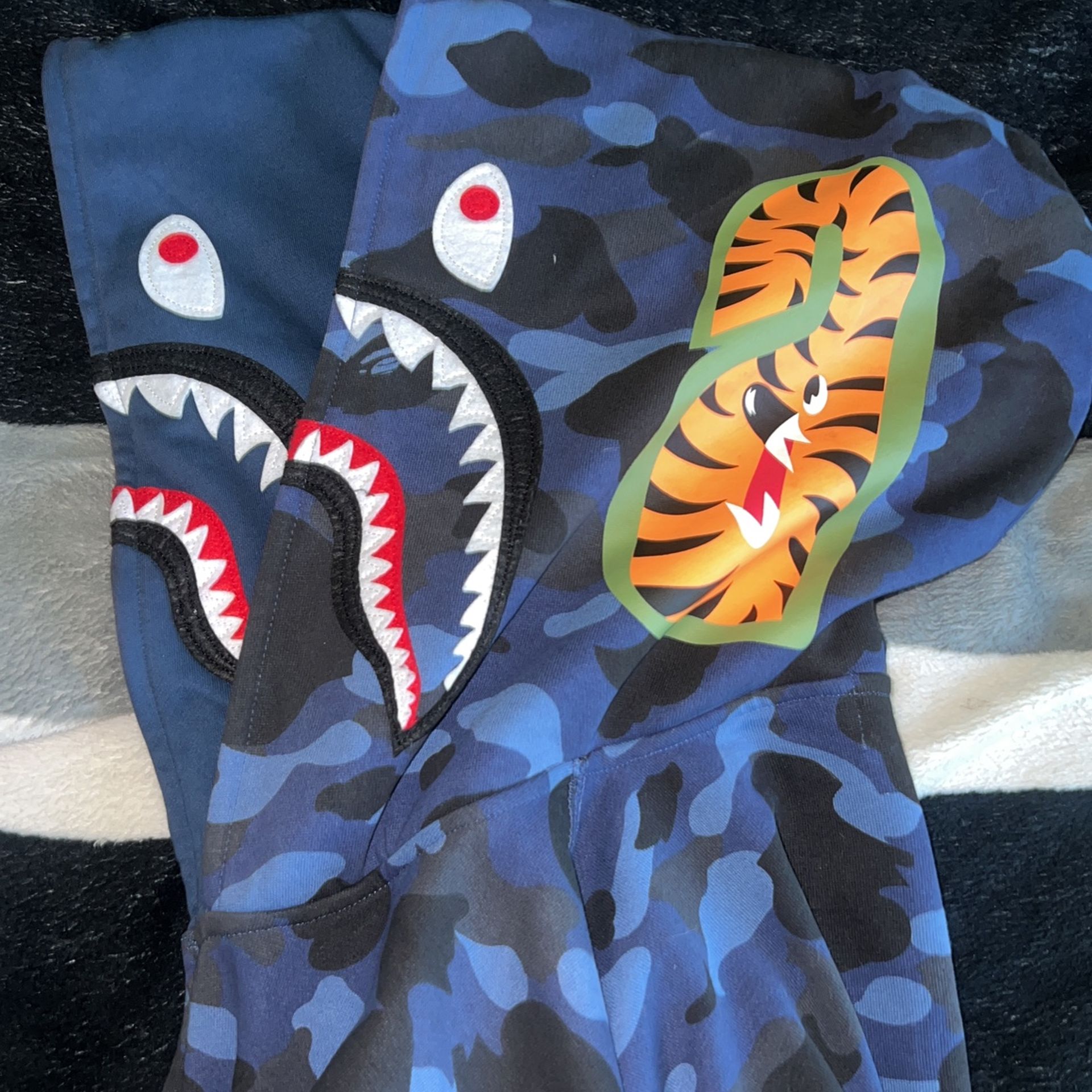 *REAL* Bape Double Shark Hoodie M