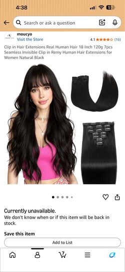 18in Clip in Hair Extensions