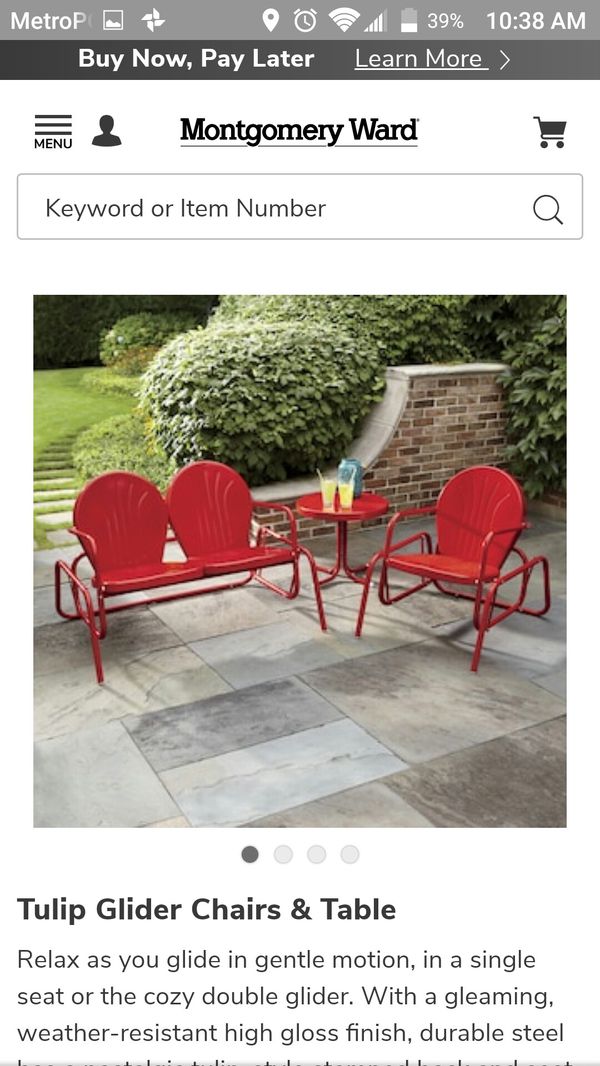 Red Metal Outdoor Furniture For Sale In Chesapeake Va Offerup