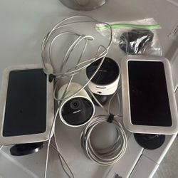 Simpli Safe Outdoor Cameras (2) With Two Solar Panel Chargers