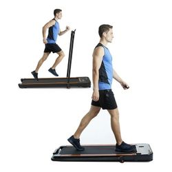 UREVO 2 in 1 Under Desks Treadmill 2.5HP Folding Treadmill for Home Office with Remote Control 