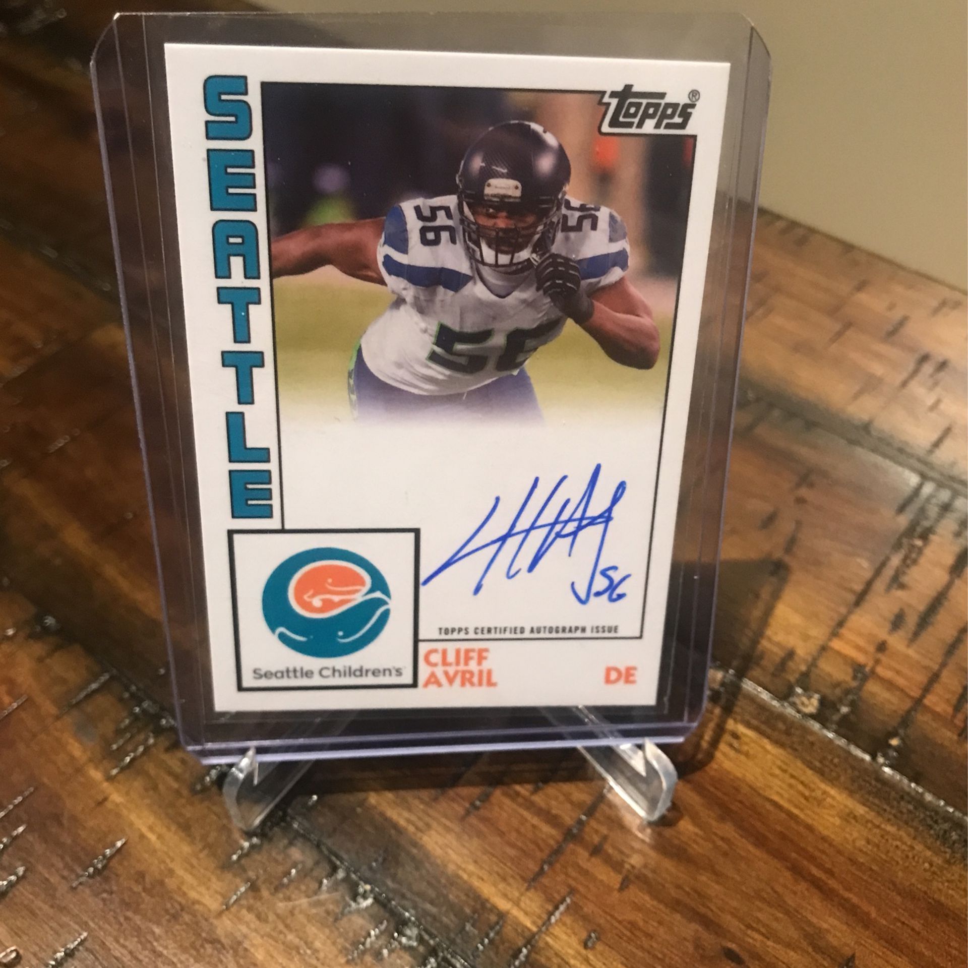 Cliff Avril Signed Topps Autographed Card