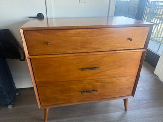 Living Spaces Alton Cherry Media Chest / 3-Drawer Dresser – $250