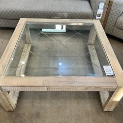 AICO Michael Amini(High-end)  Glass Top Coffee Table 