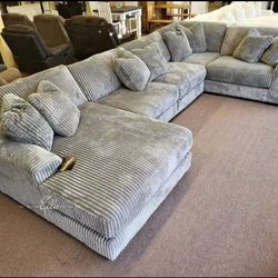 🦋Lindyn5-Piece Left-Arm Facing Sectional And Ottoman