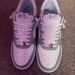 Bapesta Light Grey Shoes 