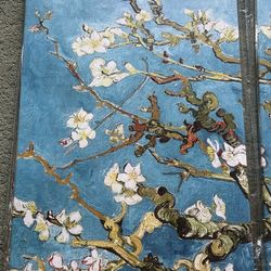 (3) Three Framed Canvas Art Prints - Vincent van Gogh - Almond Blossoms - Reproduction (16"x24")