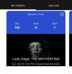 Lady Gaga The MAYHEM Ball Sun Feb 15th