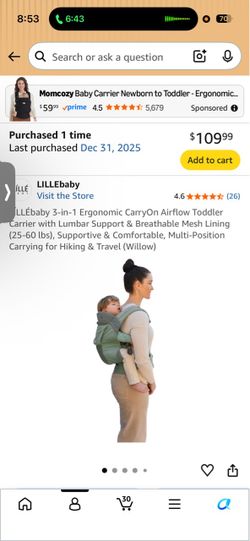 LILLEbaby 3-in-1 CarryOn Airflow Toddler Carrier