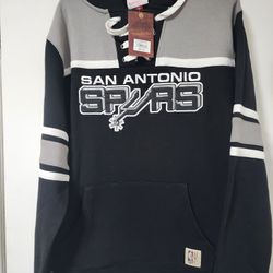 Mitchell & Ness Black and Gray San Antonio Spurs Hoodie