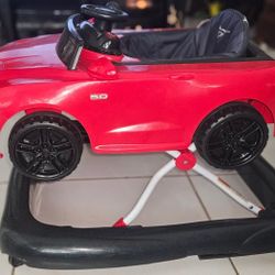 Bright Starts Ways To Play 4-In-1 Baby Activity Walker, Ford Mustang Red