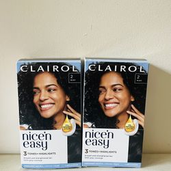 2xClairol Nice 'N Easy Permanent Natural Hair Color, Black