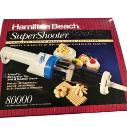 VTG Hamilton Beach Super Shooter 80000 Cordless Cookie Press Food Decorator New