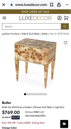 Pair of Burl Wood Nightstands