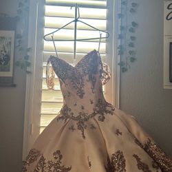 Rose Gold Quinceañera Dress