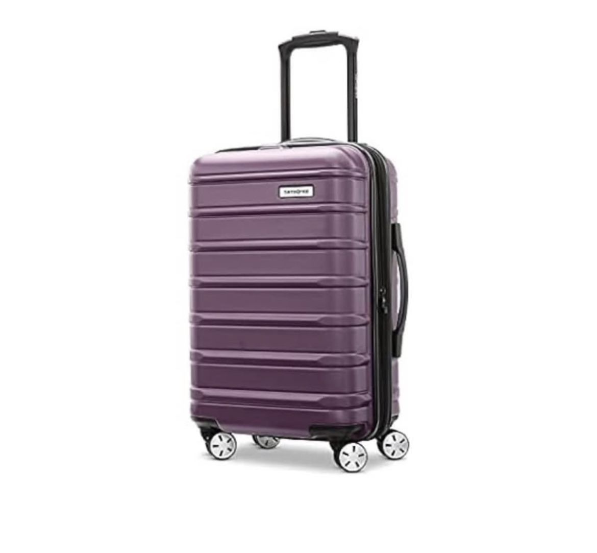 NEW in Box Samsonite Omni 2 Hardside 20" Luggage w/Built In Charging station & TSA lock- Purple