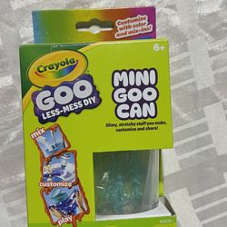 NEW Crayola Mini Goo Can DIY Slime Kit - Teal Beads