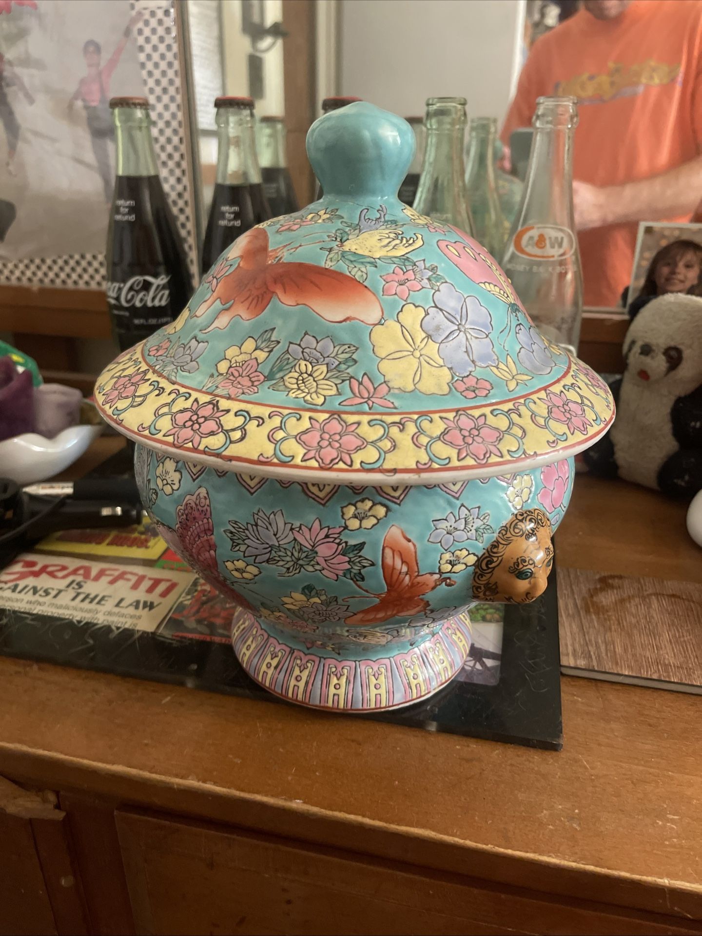 Chinese Chinoiserie Soup Bowl Antique Soul Bowl