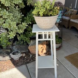 White Plant Stand