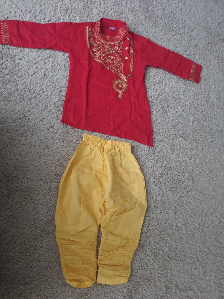 Pickup From Mount Juliet Tn 37122..Boy Indian Dress Set Of 2 Pc 1 -2T (20 no.)..pet N Smoke Free Home 