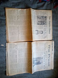 Vintage 1968 Historical Newspapers Bundle - LA Times & The Press (April 18, 1968)