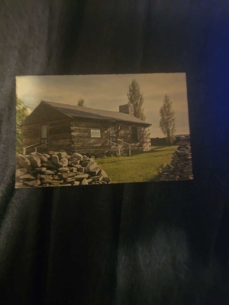 Du petit-thours log house 1973 postcard
