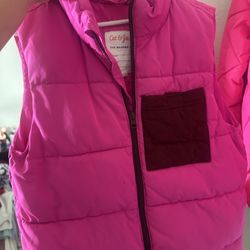 Pink Vest Jacket Girl L 10-12