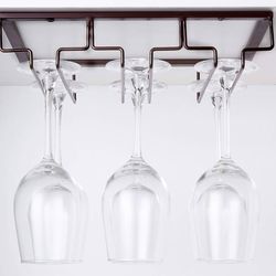 2 Pack Under Cabinet Wine Glass Holder