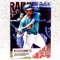 2025 Julio Rodriguez Topps Training Grounds Cactus League Pink Foil Baseball Card