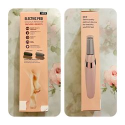 NEW Rechargeable Electric Callus Remover Tool With 2 Heads & Built In Light