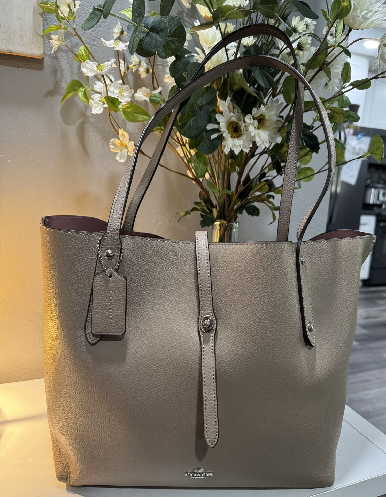 Coach Market Tote In Refined Pebble Leather