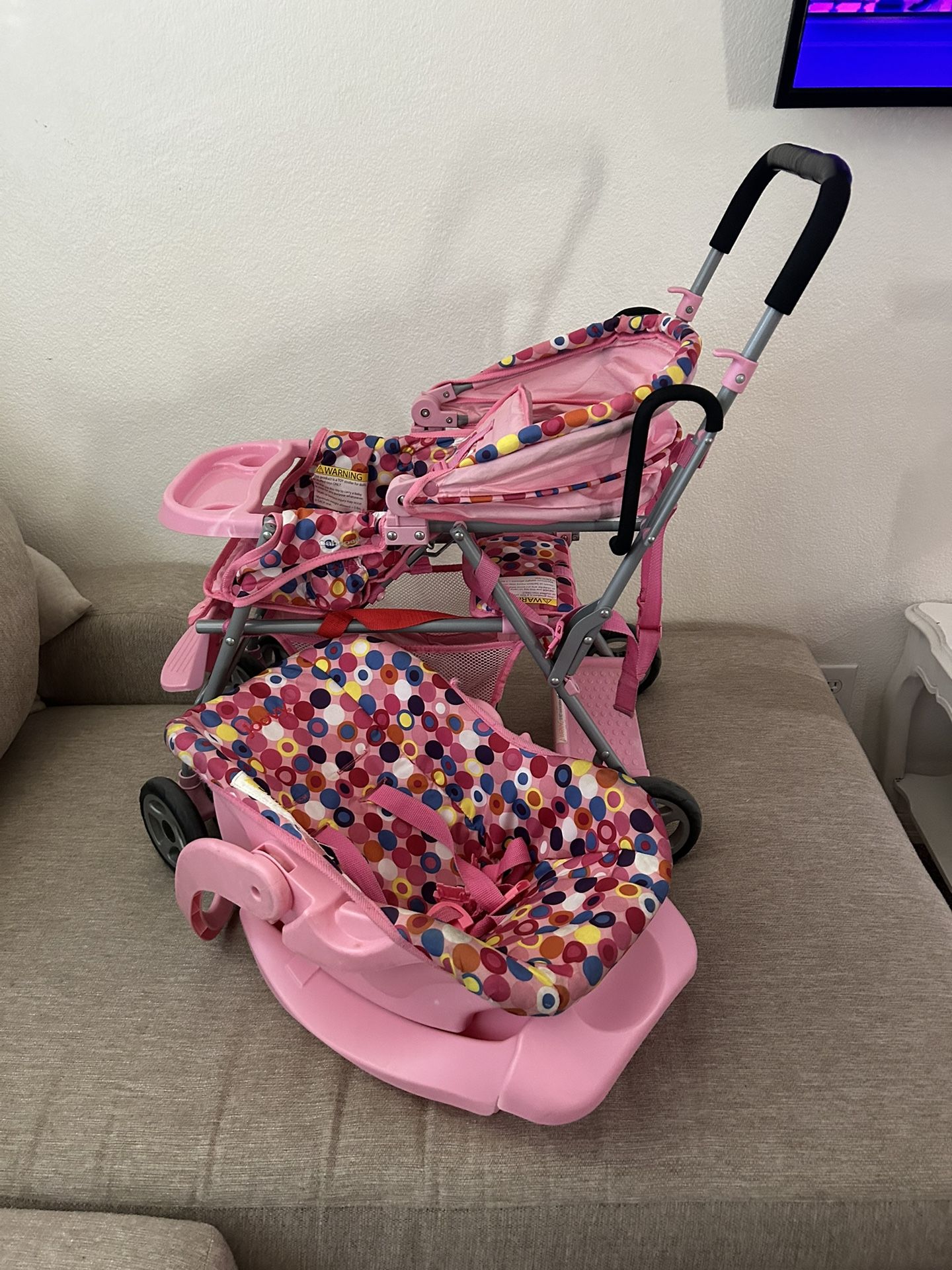 Joovy Doll Stroller, Car Seat , And Pack In Play. for Sale in Menifee, CA -  OfferUp