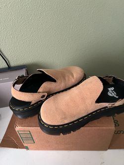 Doc Martens suede mule platform