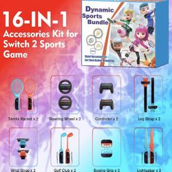 16-in 1 Accessories Kit For Switch 2 Sports game