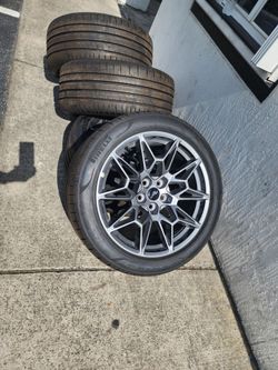 19-inch Ford Mustang Performance Track Pack wheels.