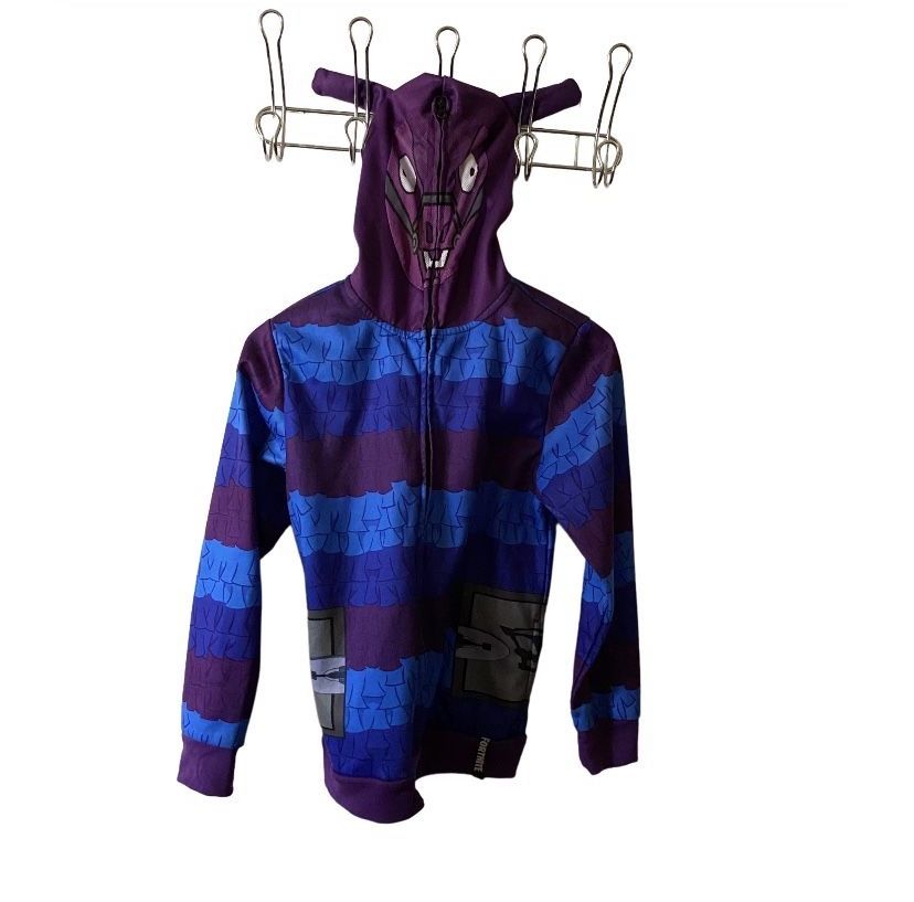 Fortnite Big Boys Llama Pinata Jacket Zip Cosplay Hoodie Sweatshirt L Size 14 Purple