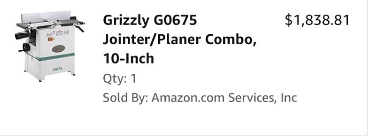 Grizzly G0675 Jointer/Planer Combo