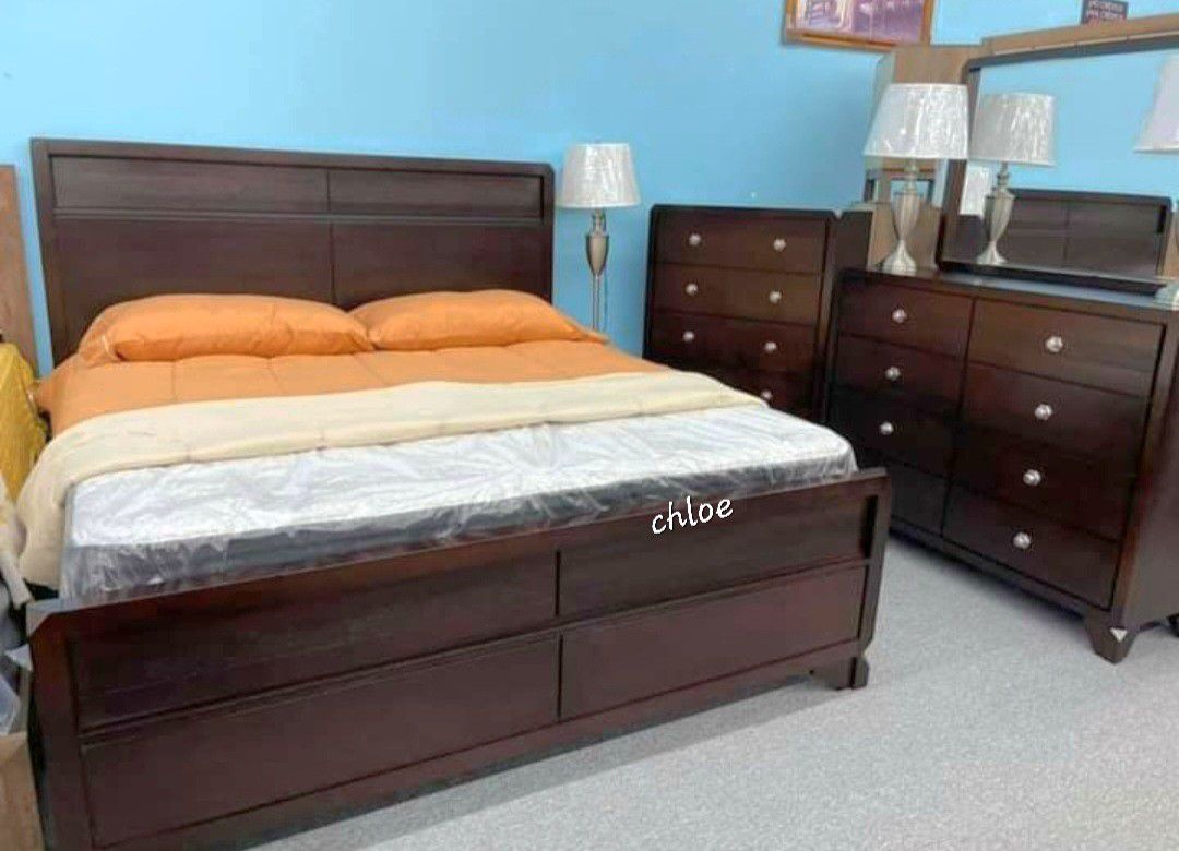 
◇ASK DISCOUNT COUPOn👌 queen King full twin bed dresser mirror nightstand bunk mattress box/3pcs《 
Tmbli Cherry  Panel Bedroom Set 