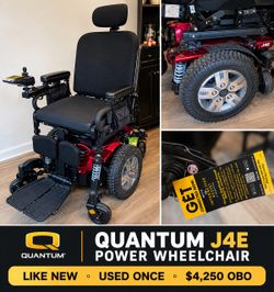 QUANTUM J4E POWER WHEELCHAIR – EXCELLENT LIKE NEW!