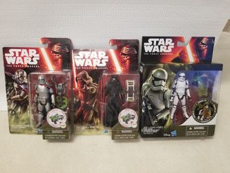 Star Wars The Force Awakens Captain Phasma, Kylo Ren and Stormtrooper