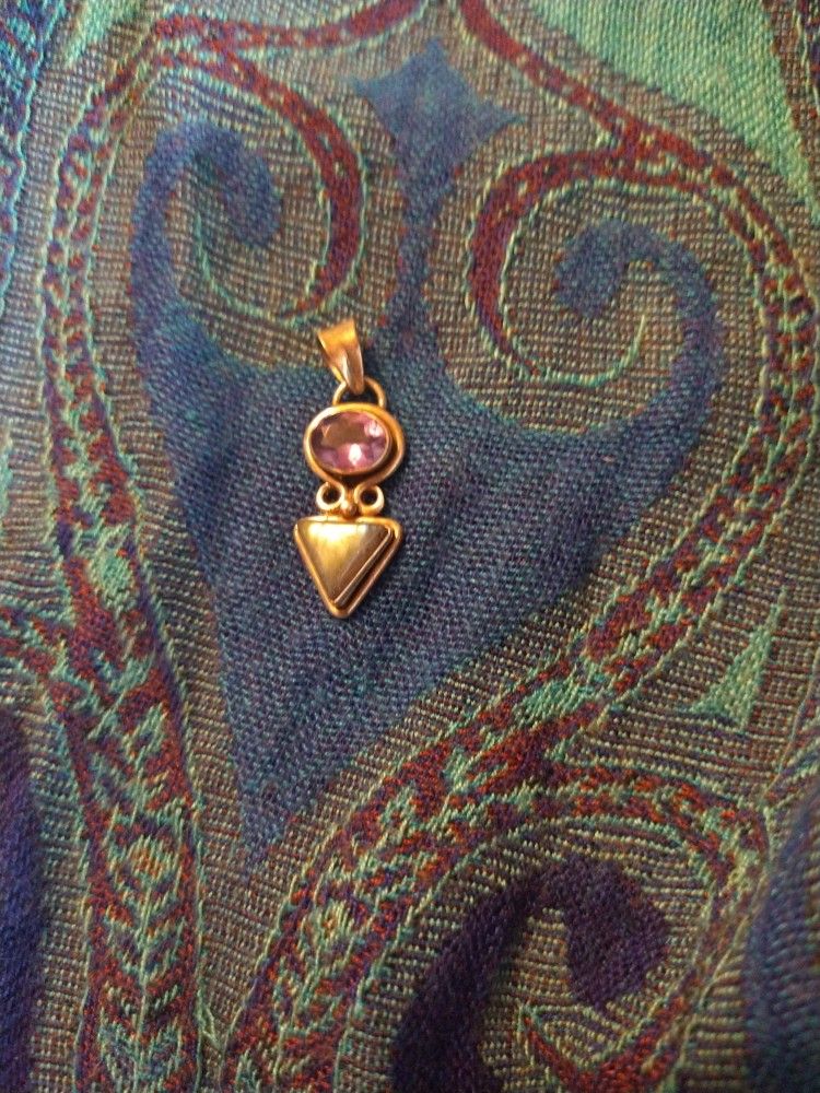 amethyst labradorite sterling silver pendant
