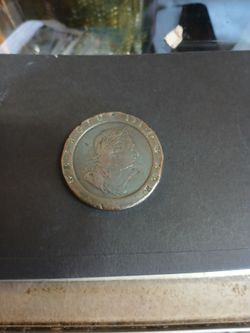 Old English Two Penny Coin 1797 King George III Copper Cartwheel Twopence