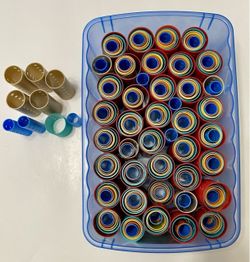 243 Smooth Magnetic Hair Rollers – Assorted Sizes – Container & Hair Net
