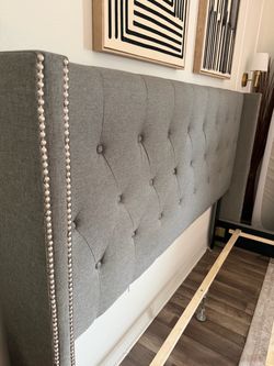 King Headboard, slate, and frame