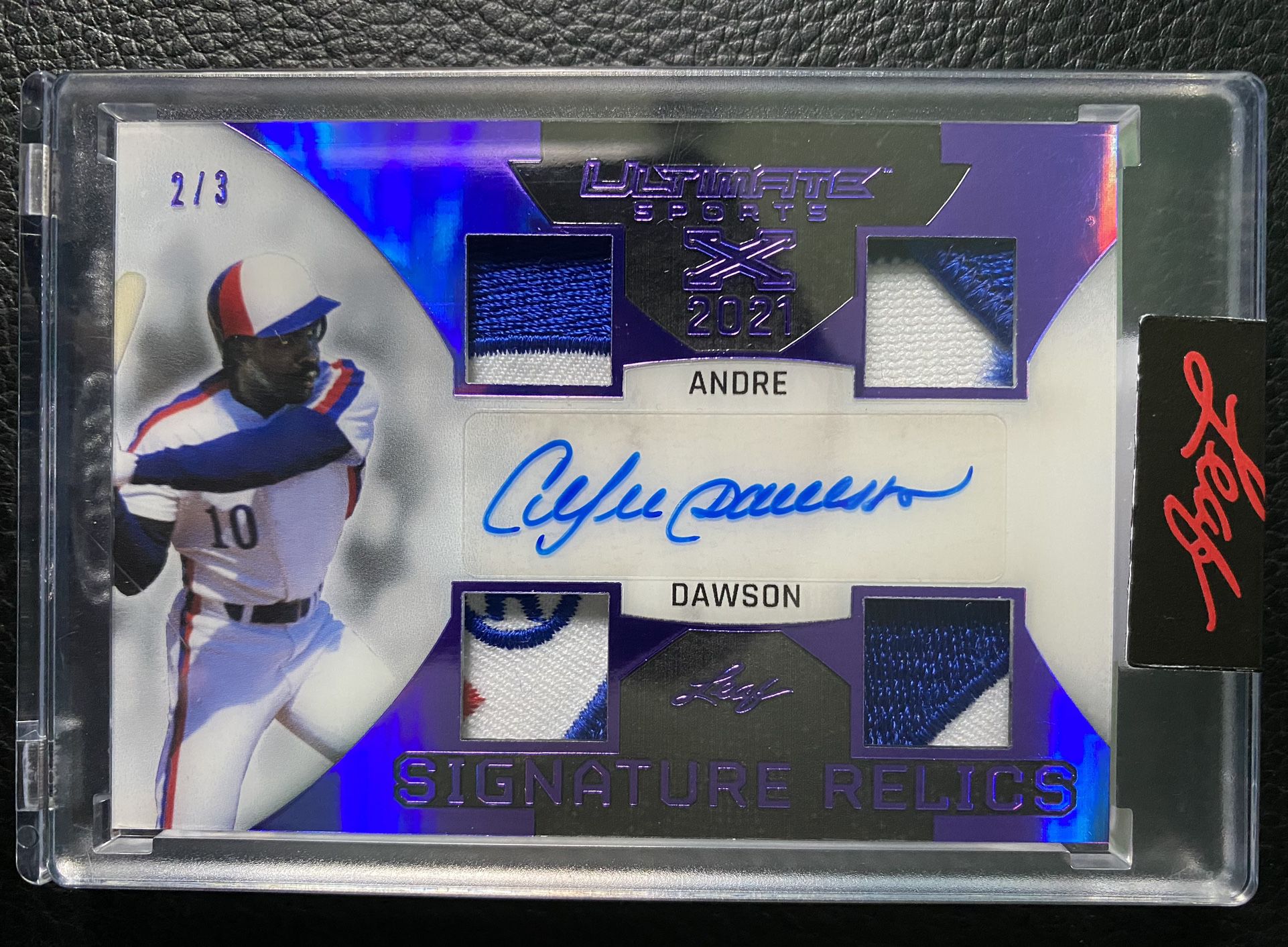 Andre Dawson 2021 Leaf Ultimate Sports Signature Relics Auto Quad Patch(Game Used) #d to 3🔥