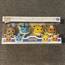 Eevee evolutions Pokémon four pack Funko pops